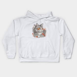 Elegant cat Kids Hoodie